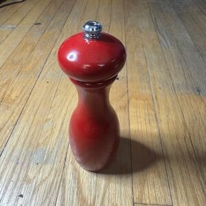 Vic Firth Gourmet Fresco Red Wood Pepper Mill Grinder Made in USA 8 Inch